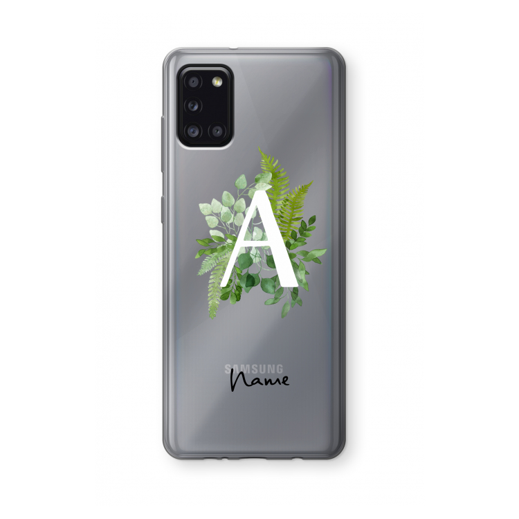 Green Brush: Samsung Galaxy A31 Transparant Hoesje