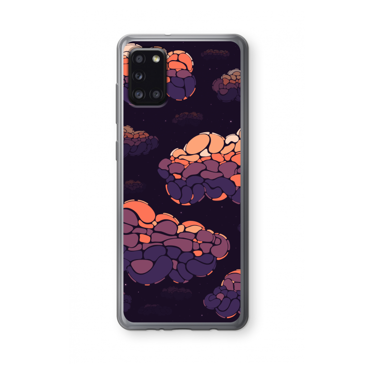 Patroon Wolken: Samsung Galaxy A31 Transparant Hoesje