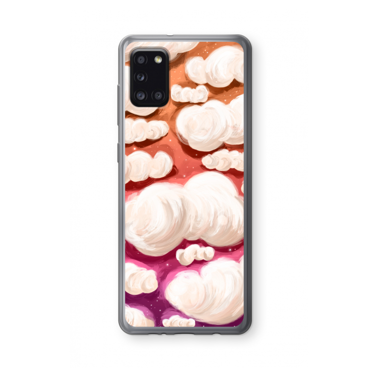 Katoen Wolken: Samsung Galaxy A31 Transparant Hoesje
