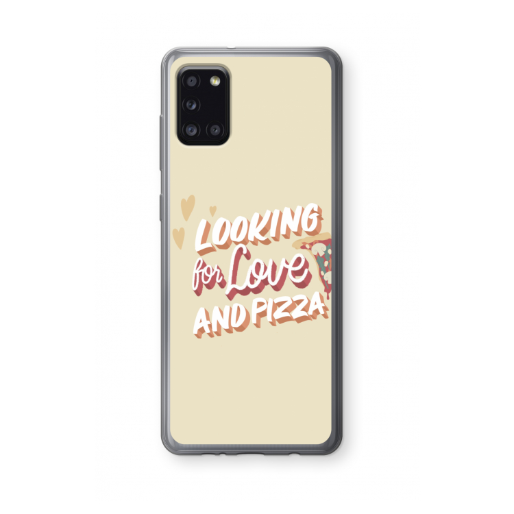Pizza is the answer: Samsung Galaxy A31 Transparant Hoesje