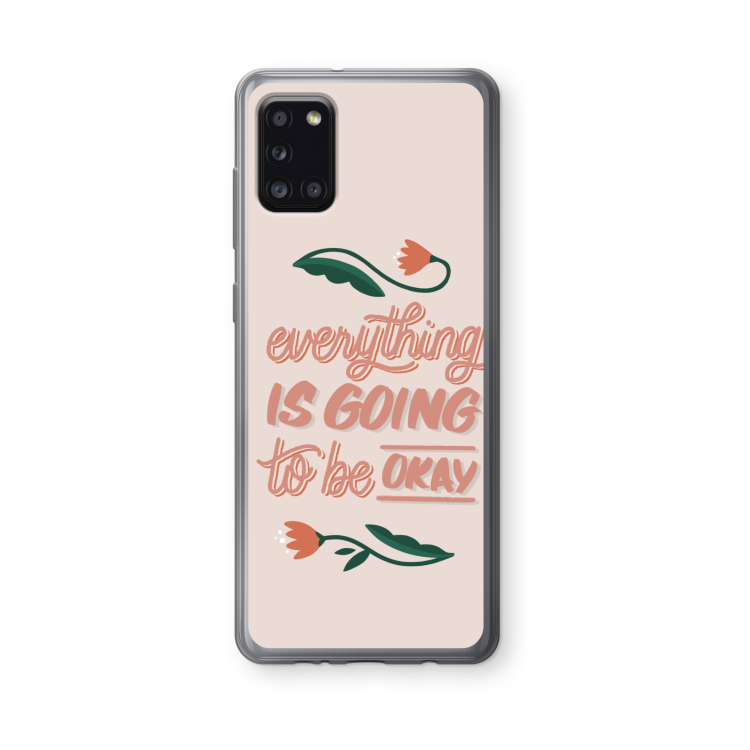 Optimistic flower girl: Samsung Galaxy A31 Transparant Hoesje