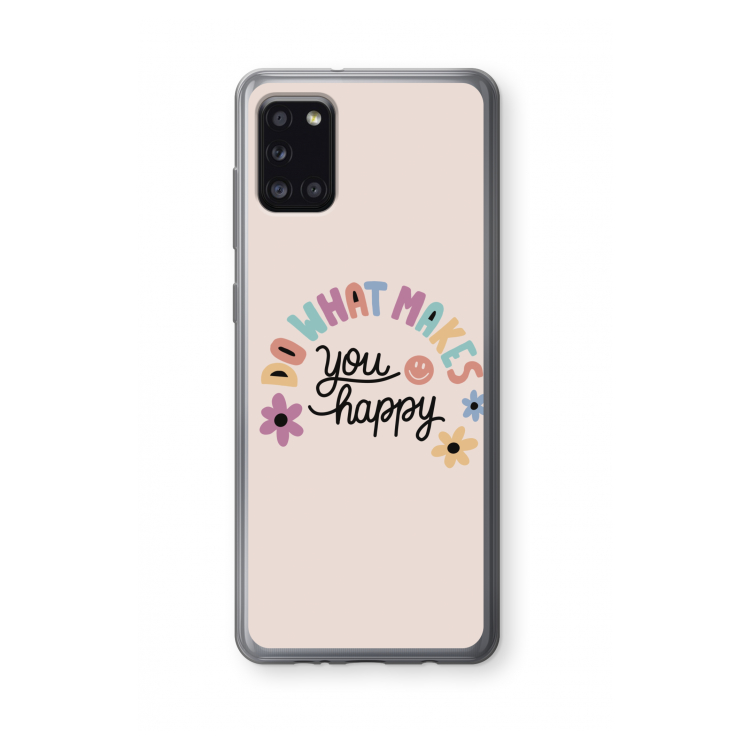 Happy days: Samsung Galaxy A31 Transparant Hoesje