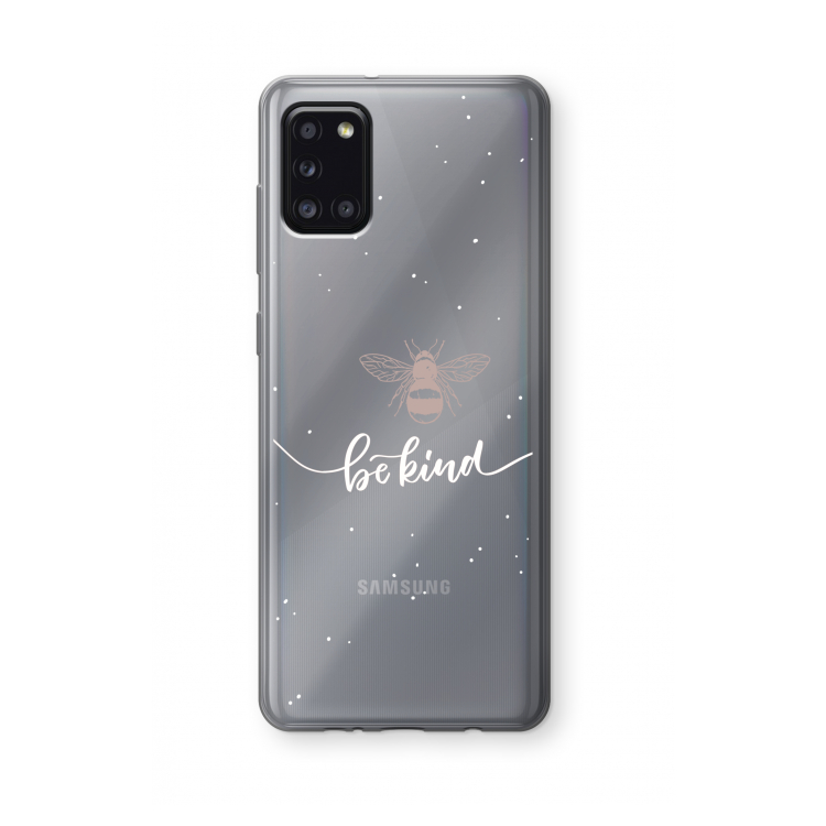 Be(e) kind: Samsung Galaxy A31 Transparant Hoesje