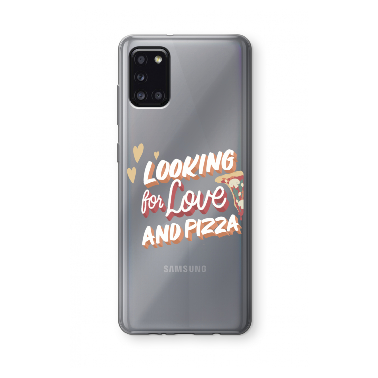 Pizza is the answer: Samsung Galaxy A31 Transparant Hoesje