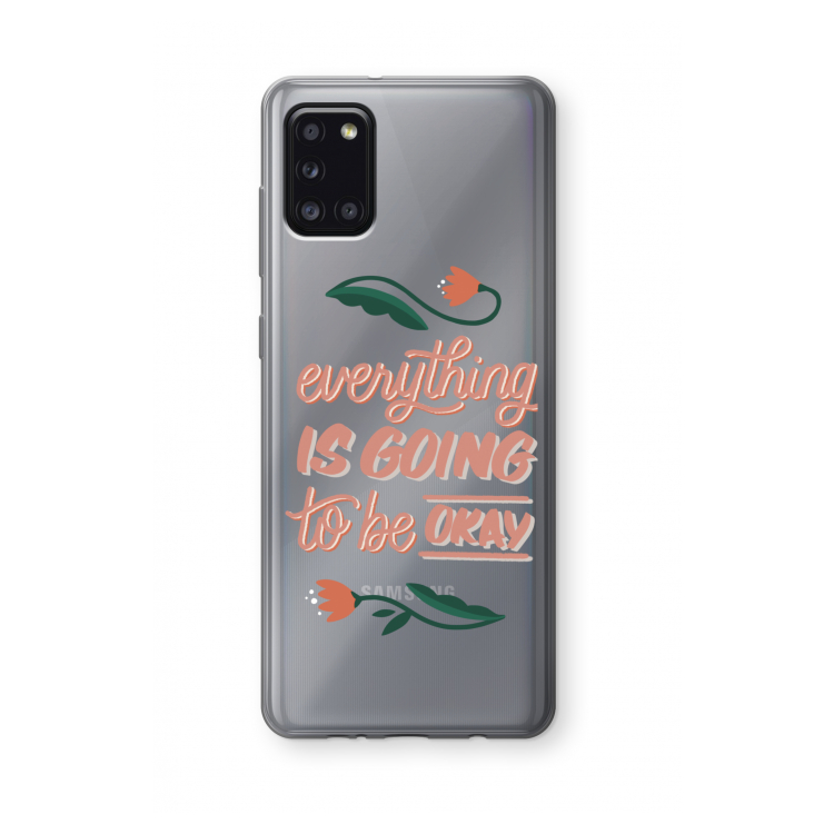 Optimistic flower girl: Samsung Galaxy A31 Transparant Hoesje