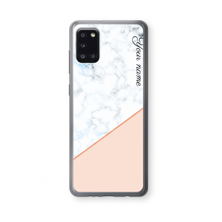 Marmer in stijl: Samsung Galaxy A31 Transparant Hoesje