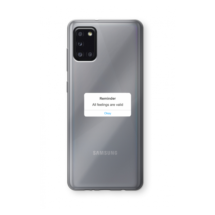 Reminder: Samsung Galaxy A31 Transparant Hoesje