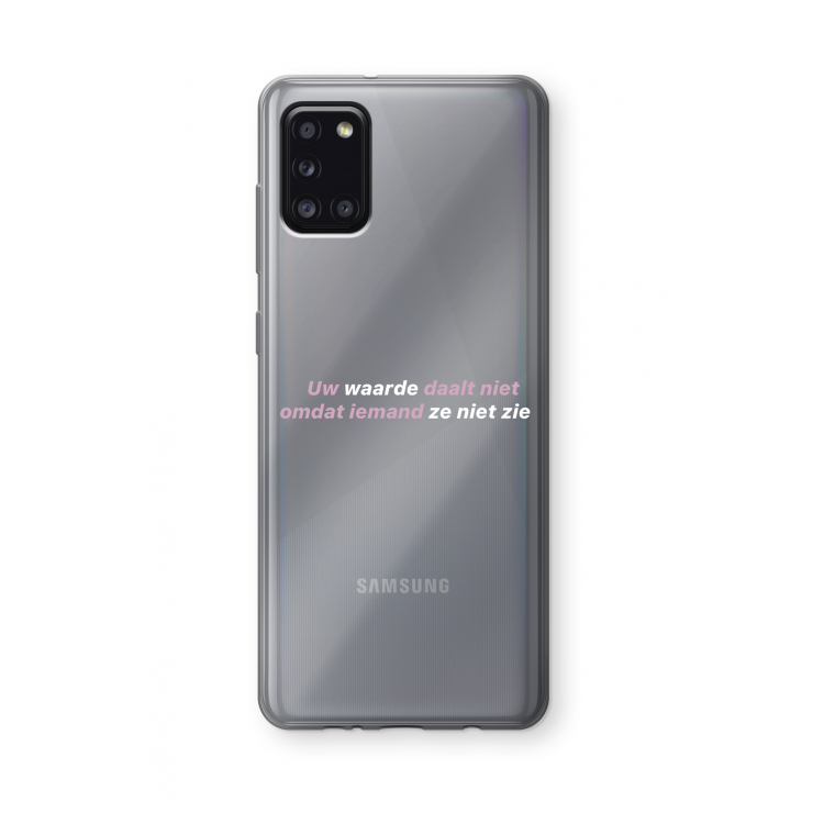 uw waarde daalt niet: Samsung Galaxy A31 Transparant Hoesje