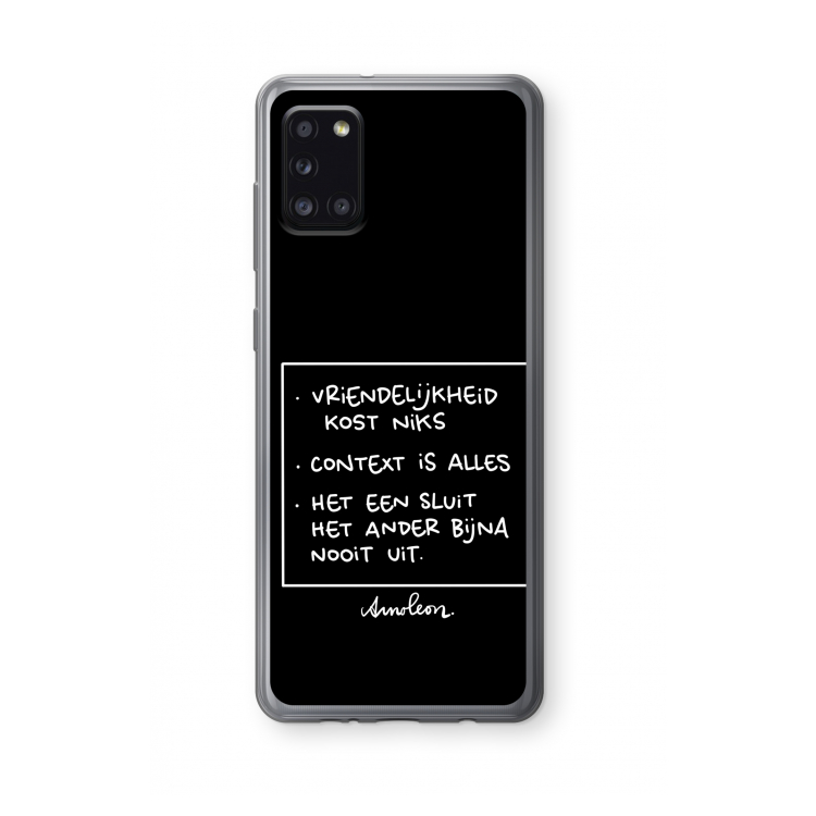 Mijn Motto's: Samsung Galaxy A31 Transparant Hoesje
