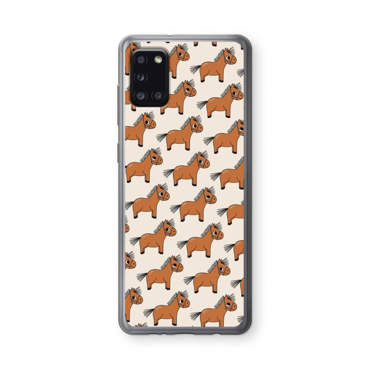 Pony: Samsung Galaxy A31 Transparant Hoesje