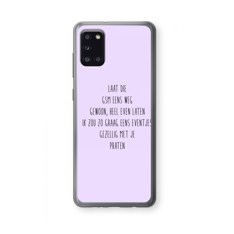 GSM: Samsung Galaxy A31 Transparant Hoesje