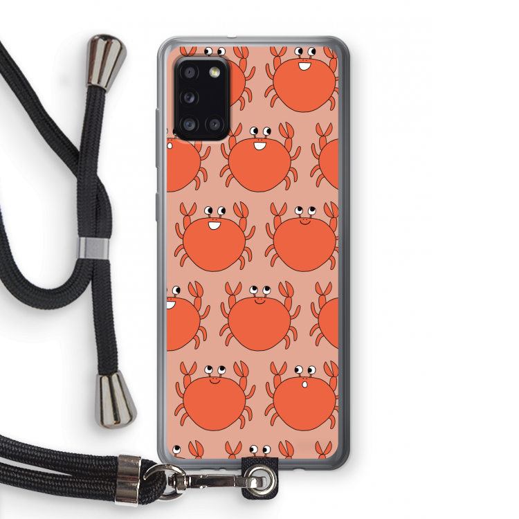 Krab: Samsung Galaxy A31 Transparant Hoesje met koord