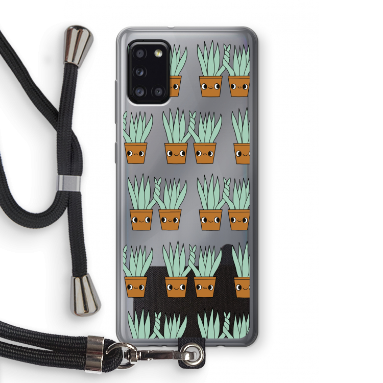 Sansevieria: Samsung Galaxy A31 Transparant Hoesje met koord