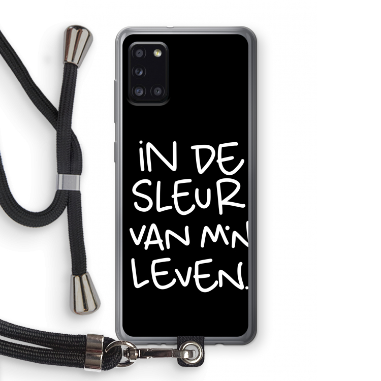 De Sleur: Samsung Galaxy A31 Transparant Hoesje met koord