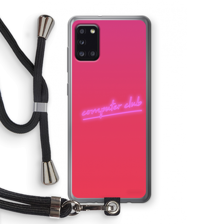 Vice Glow: Samsung Galaxy A31 Transparant Hoesje met koord