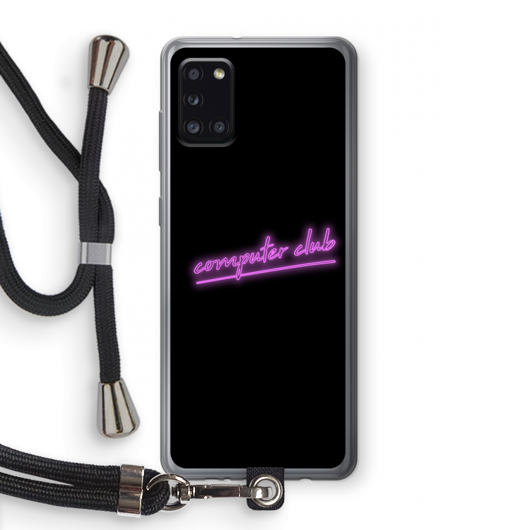 Vice Black: Samsung Galaxy A31 Transparant Hoesje met koord