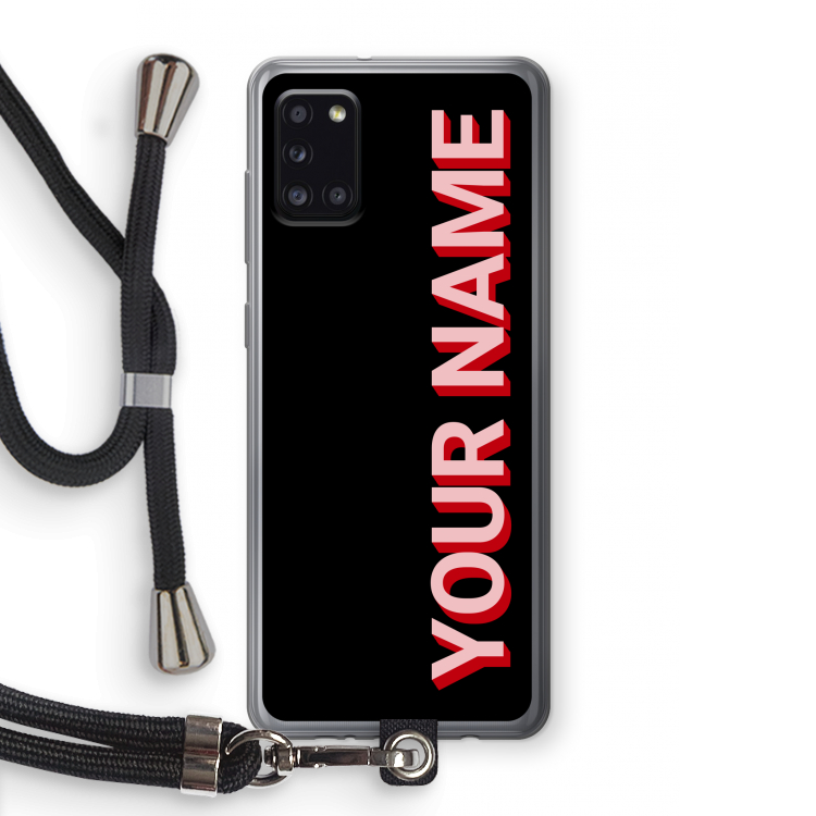 Namecase: Samsung Galaxy A31 Transparant Hoesje met koord