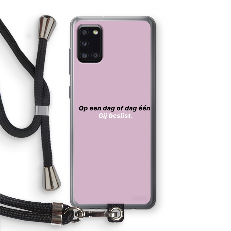 gij beslist: Samsung Galaxy A31 Transparant Hoesje met koord