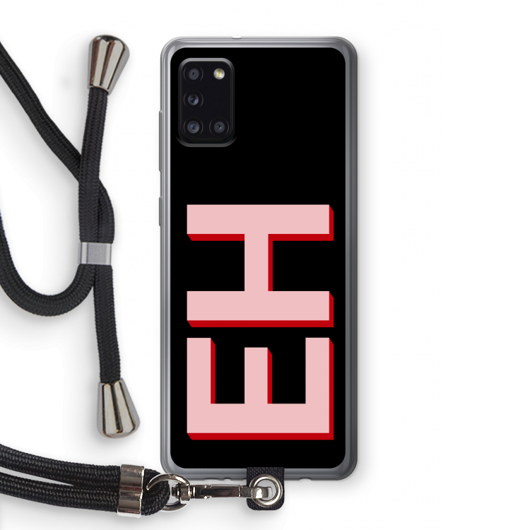 Monogram: Samsung Galaxy A31 Transparant Hoesje met koord
