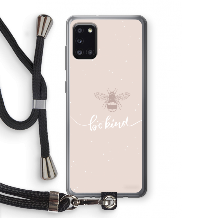 Be(e) kind: Samsung Galaxy A31 Transparant Hoesje met koord