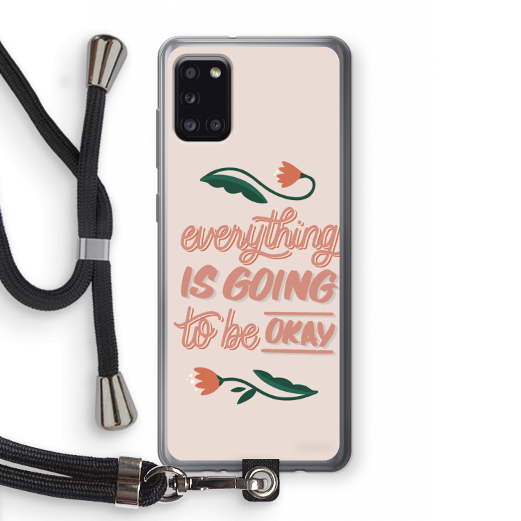 Optimistic flower girl: Samsung Galaxy A31 Transparant Hoesje met koord