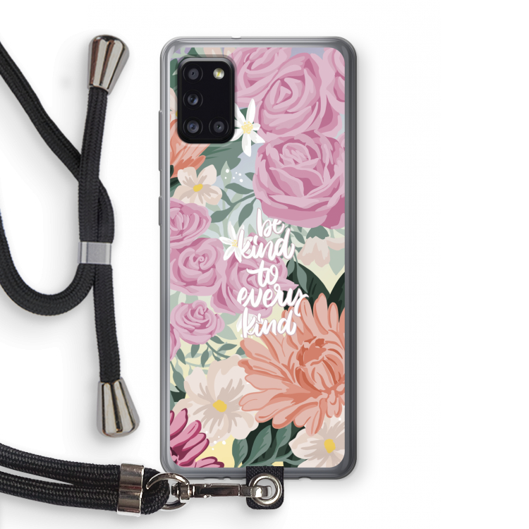 Kindness matters: Samsung Galaxy A31 Transparant Hoesje met koord