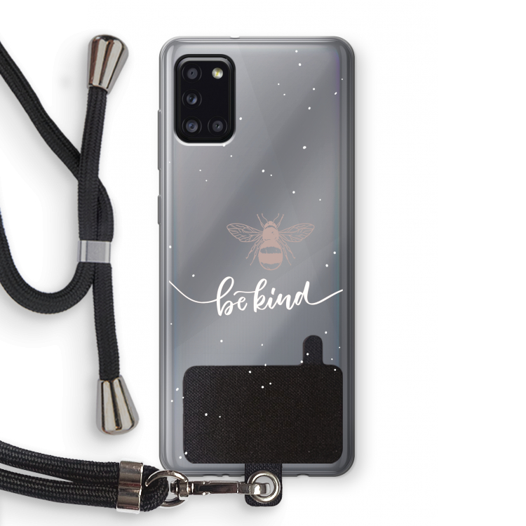 Be(e) kind: Samsung Galaxy A31 Transparant Hoesje met koord