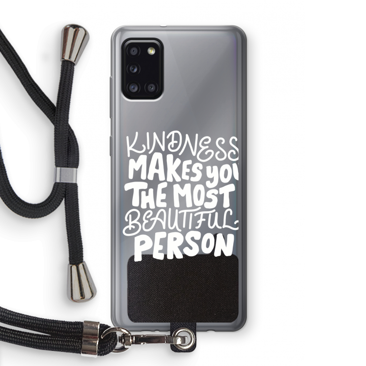 The prettiest: Samsung Galaxy A31 Transparant Hoesje met koord