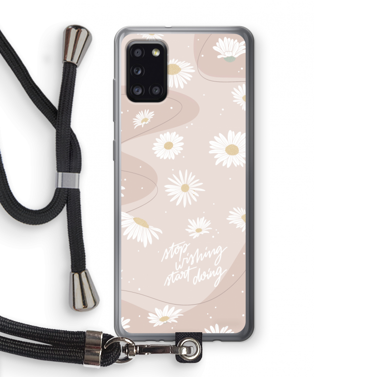 Daydreaming becomes reality: Samsung Galaxy A31 Transparant Hoesje met koord