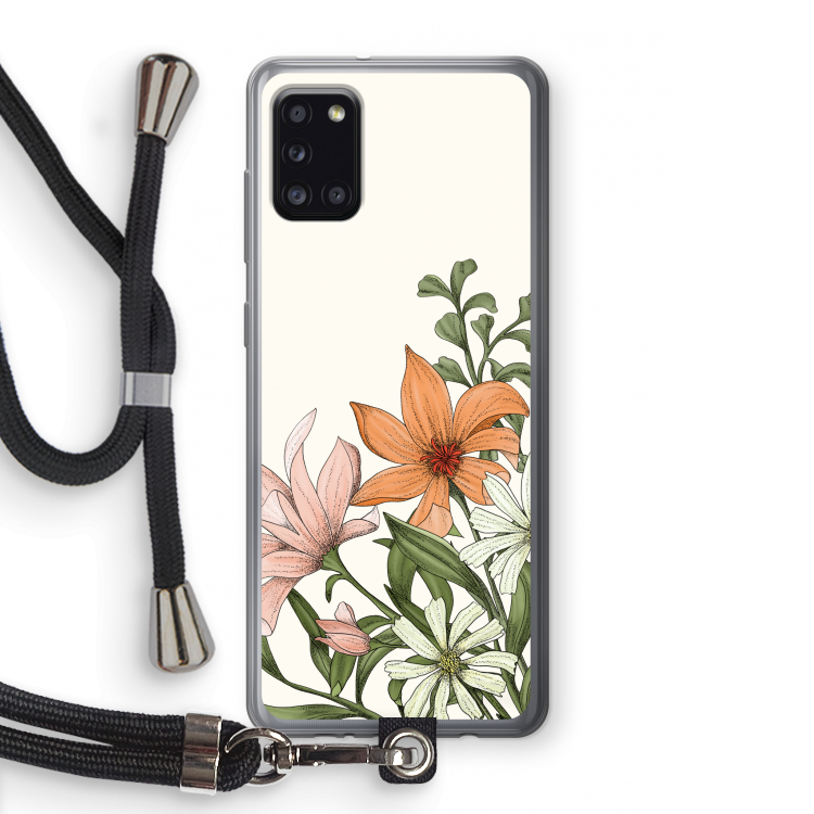 Floral bouquet: Samsung Galaxy A31 Transparant Hoesje met koord