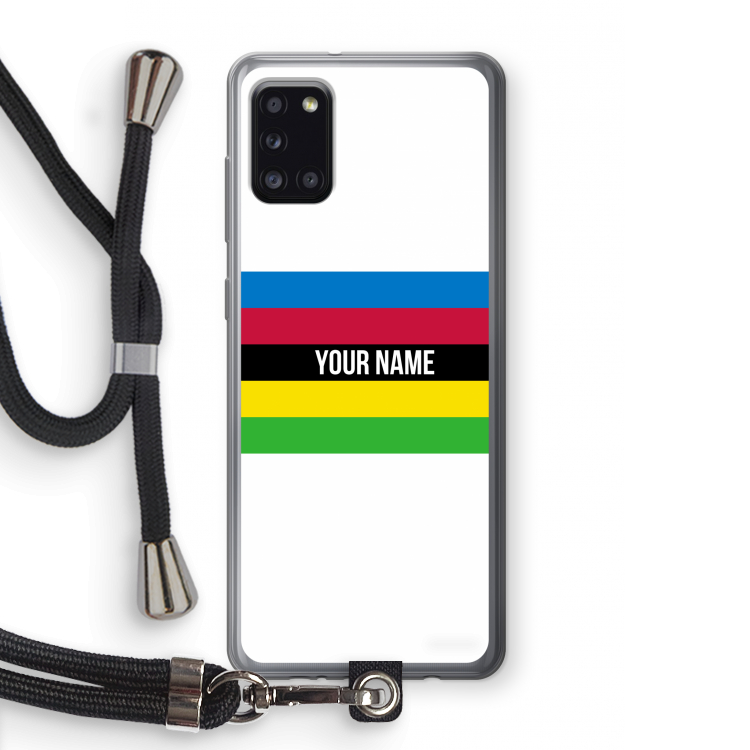 WK Wielrennen: Samsung Galaxy A31 Transparant Hoesje met koord