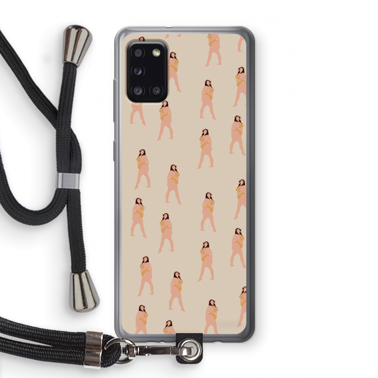 You're so golden: Samsung Galaxy A31 Transparant Hoesje met koord