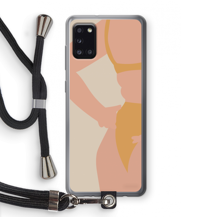 Bikini body: Samsung Galaxy A31 Transparant Hoesje met koord