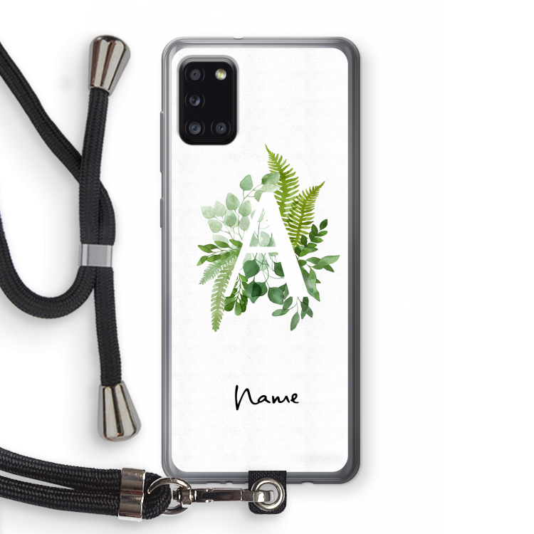 Green Brush: Samsung Galaxy A31 Transparant Hoesje met koord