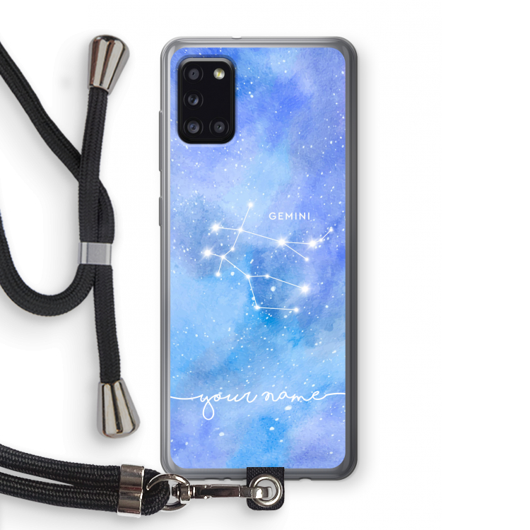Sterrenbeeld - Licht: Samsung Galaxy A31 Transparant Hoesje met koord