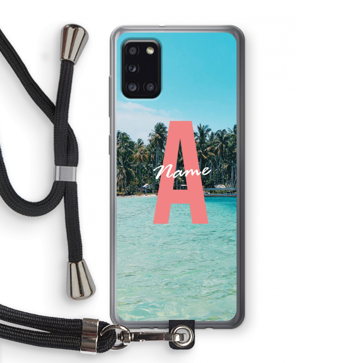 Pacific Dream: Samsung Galaxy A31 Transparant Hoesje met koord