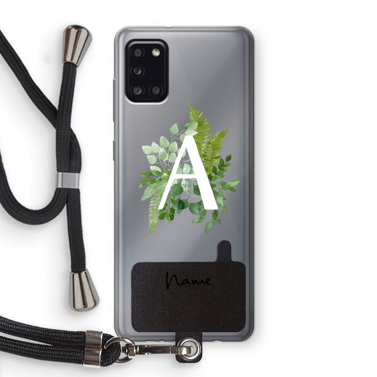 Green Brush: Samsung Galaxy A31 Transparant Hoesje met koord
