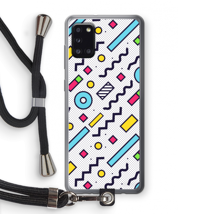 8-bit N°8: Samsung Galaxy A31 Transparant Hoesje met koord