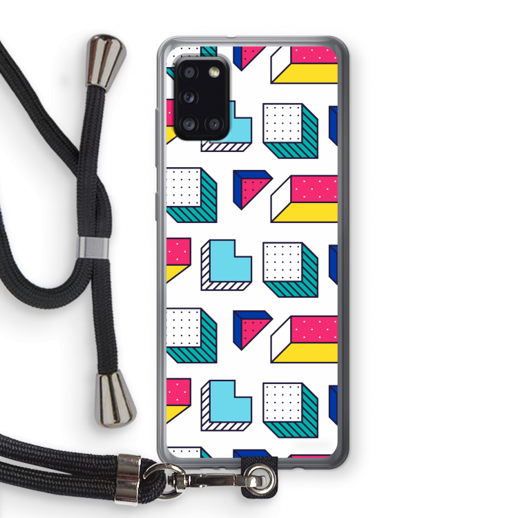 8-bit N°7: Samsung Galaxy A31 Transparant Hoesje met koord