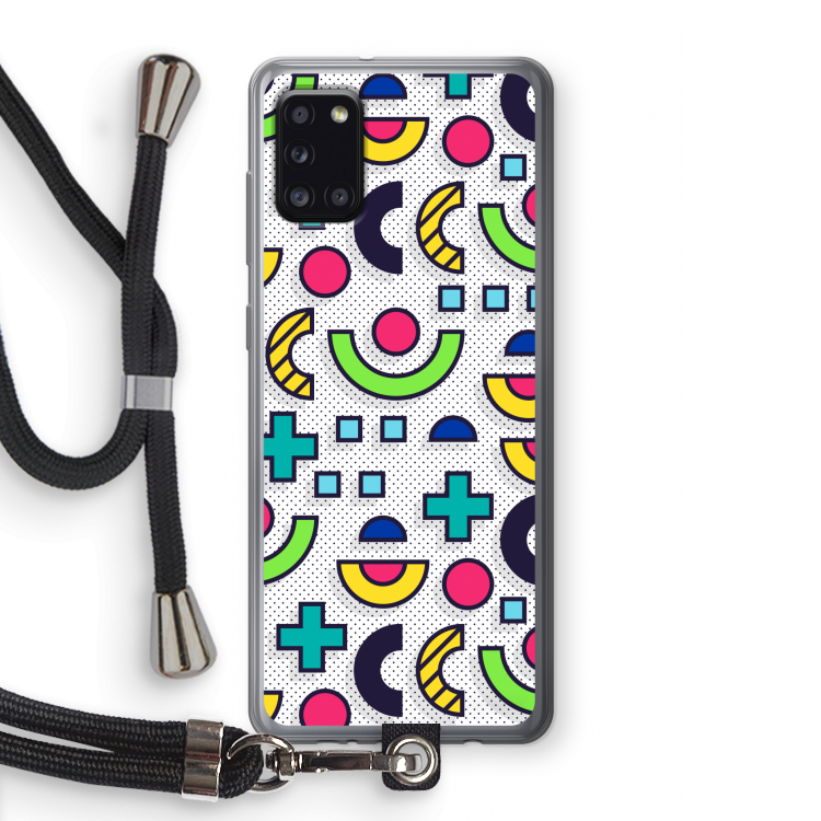 8-bit N°6: Samsung Galaxy A31 Transparant Hoesje met koord