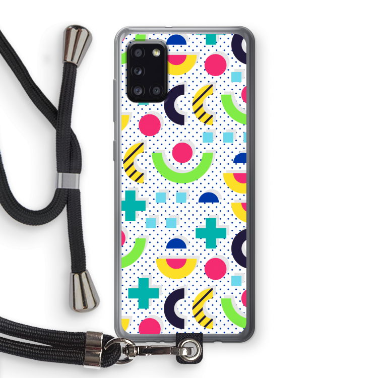 8-bit N°1: Samsung Galaxy A31 Transparant Hoesje met koord