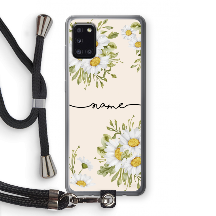 Daisies: Samsung Galaxy A31 Transparant Hoesje met koord
