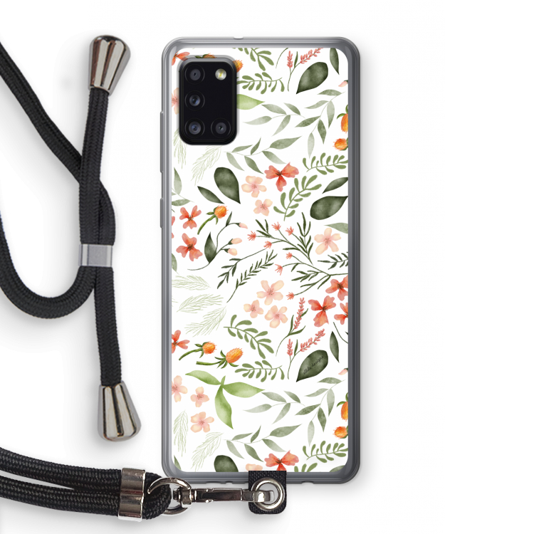 Sweet little flowers: Samsung Galaxy A31 Transparant Hoesje met koord