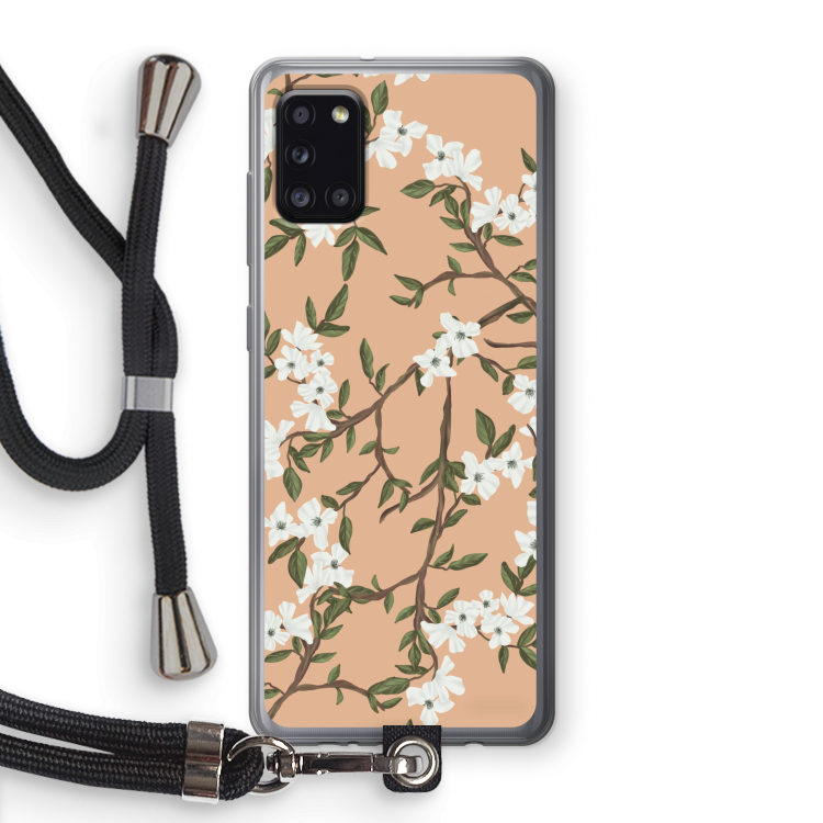 Blossoming spring: Samsung Galaxy A31 Transparant Hoesje met koord
