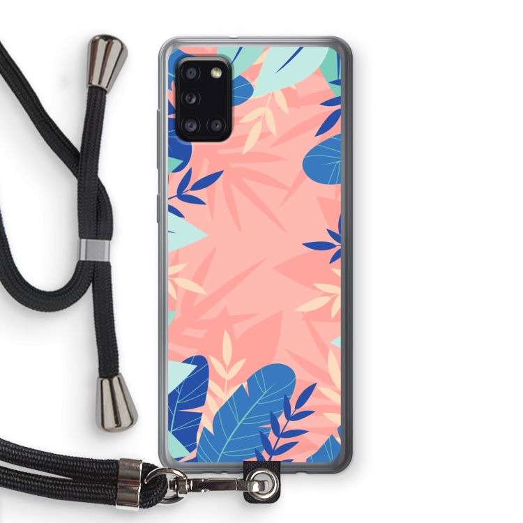 Tropisch: Samsung Galaxy A31 Transparant Hoesje met koord