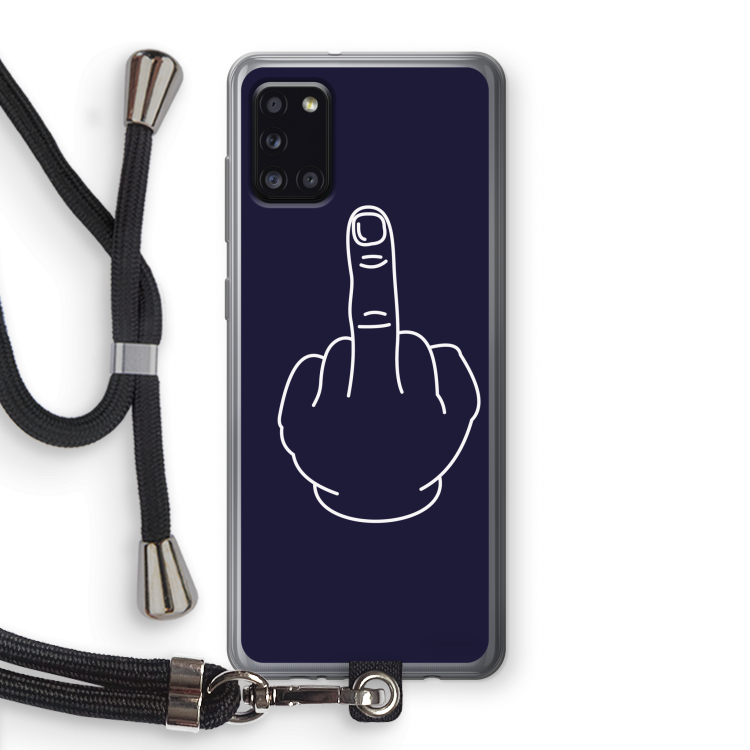 F**k U: Samsung Galaxy A31 Transparant Hoesje met koord