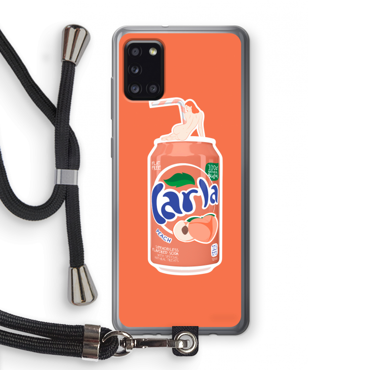 S(peach)less: Samsung Galaxy A31 Transparant Hoesje met koord