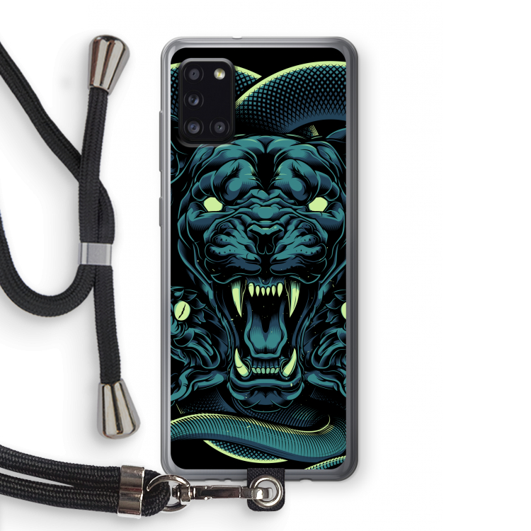 Cougar and Vipers: Samsung Galaxy A31 Transparant Hoesje met koord