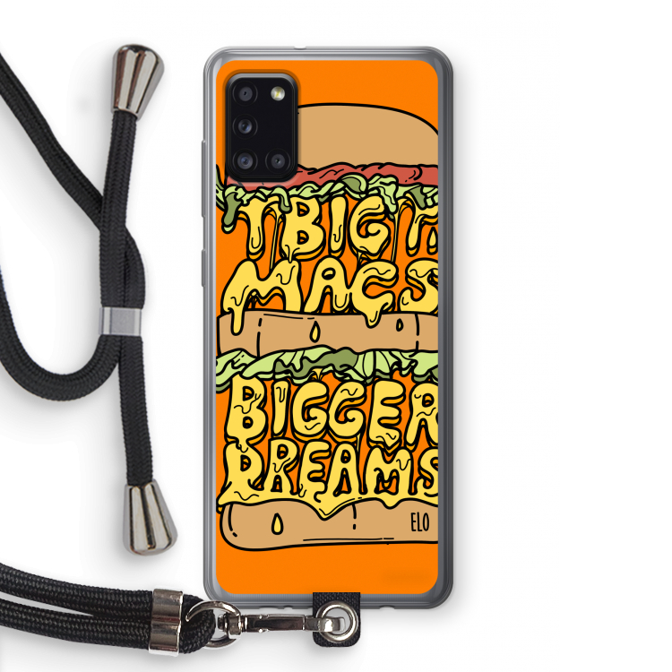 Big Macs Bigger Dreams: Samsung Galaxy A31 Transparant Hoesje met koord