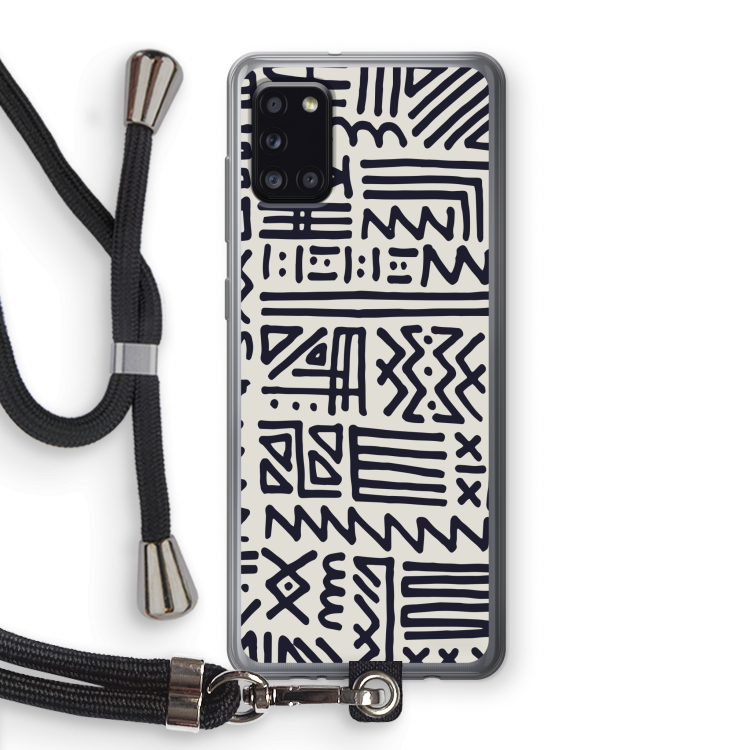 Marrakech print: Samsung Galaxy A31 Transparant Hoesje met koord